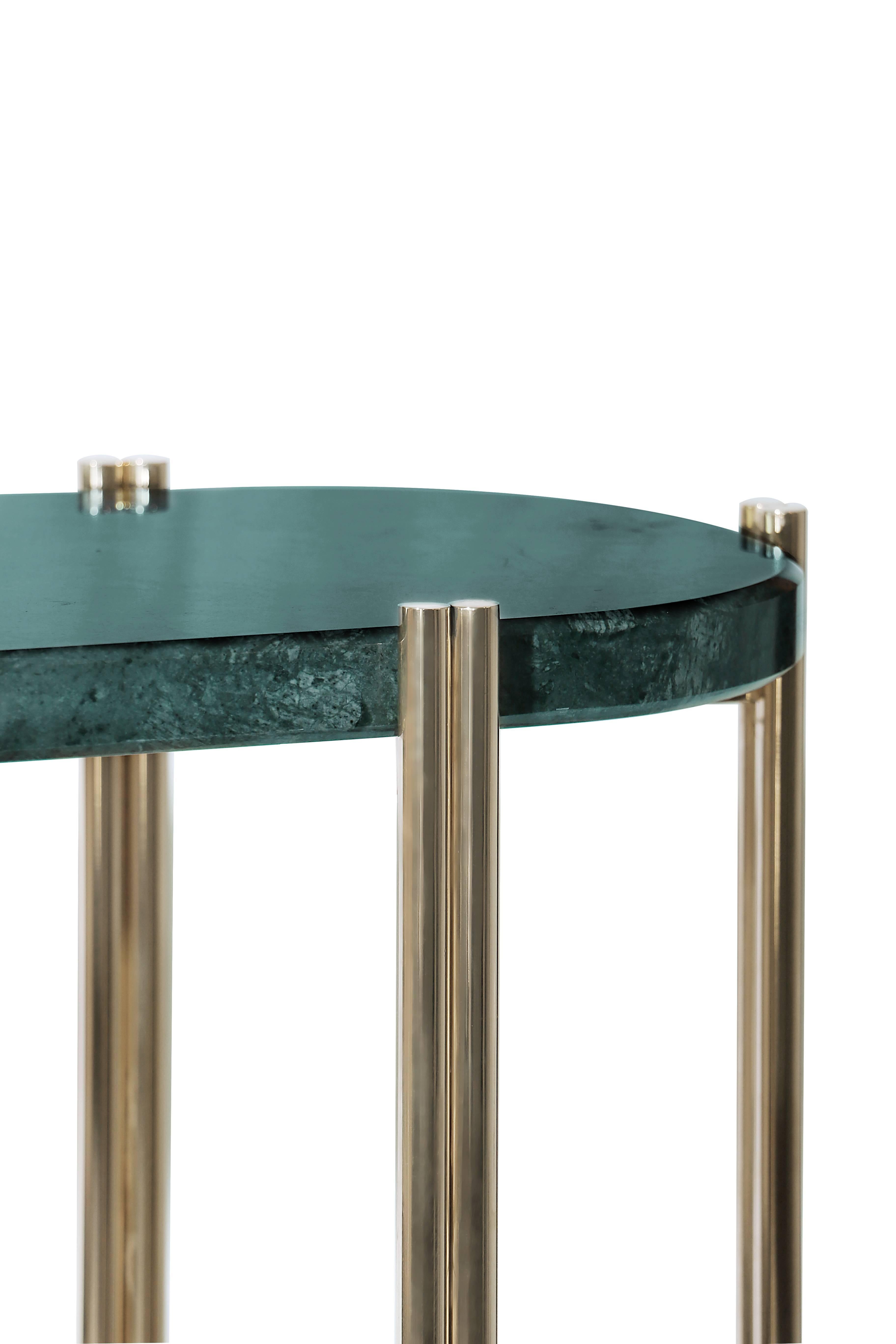 Polished Large European Mid-Century Modern Retro Marble and Brass Console Table For Sale