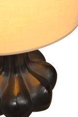 Pair of Sculptural Enamelled Ceramic Organic Modern Table Lamps from France