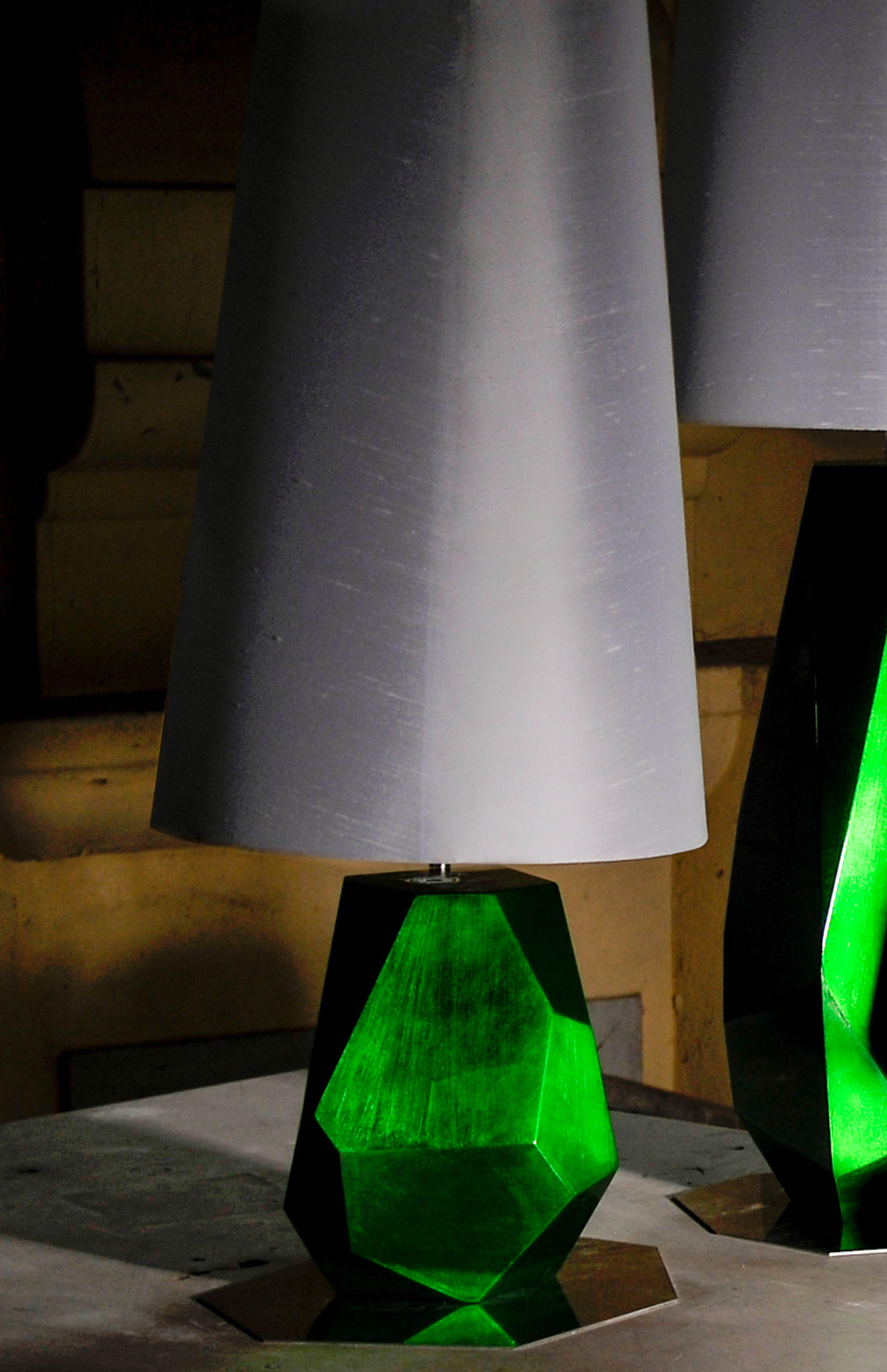 Polished Modern Sculptural green and blue Feel Table Lamps by Boca Do Lobo from Europe For Sale
