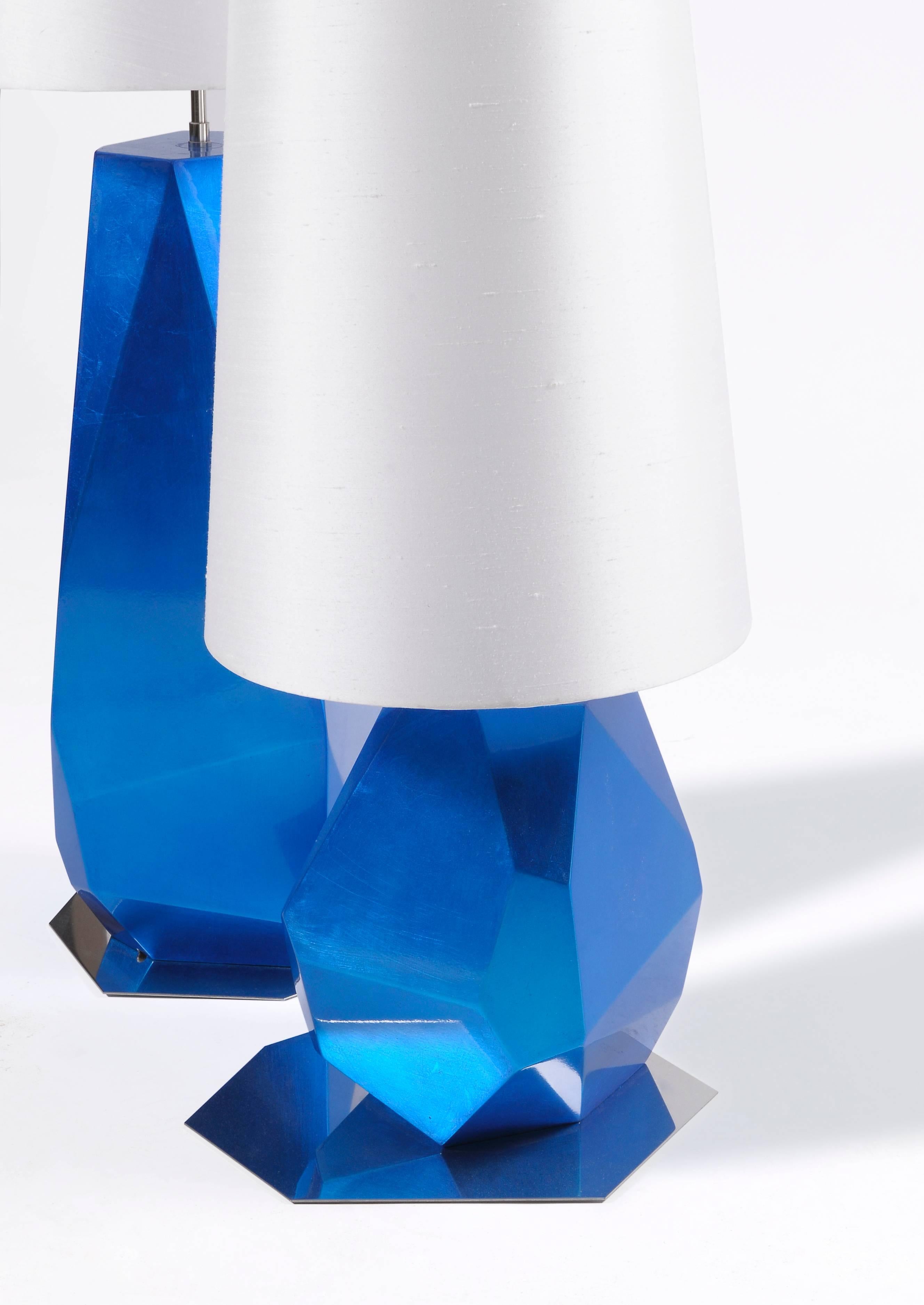 Stainless Steel Modern Sculptural green and blue Feel Table Lamps by Boca Do Lobo from Europe For Sale