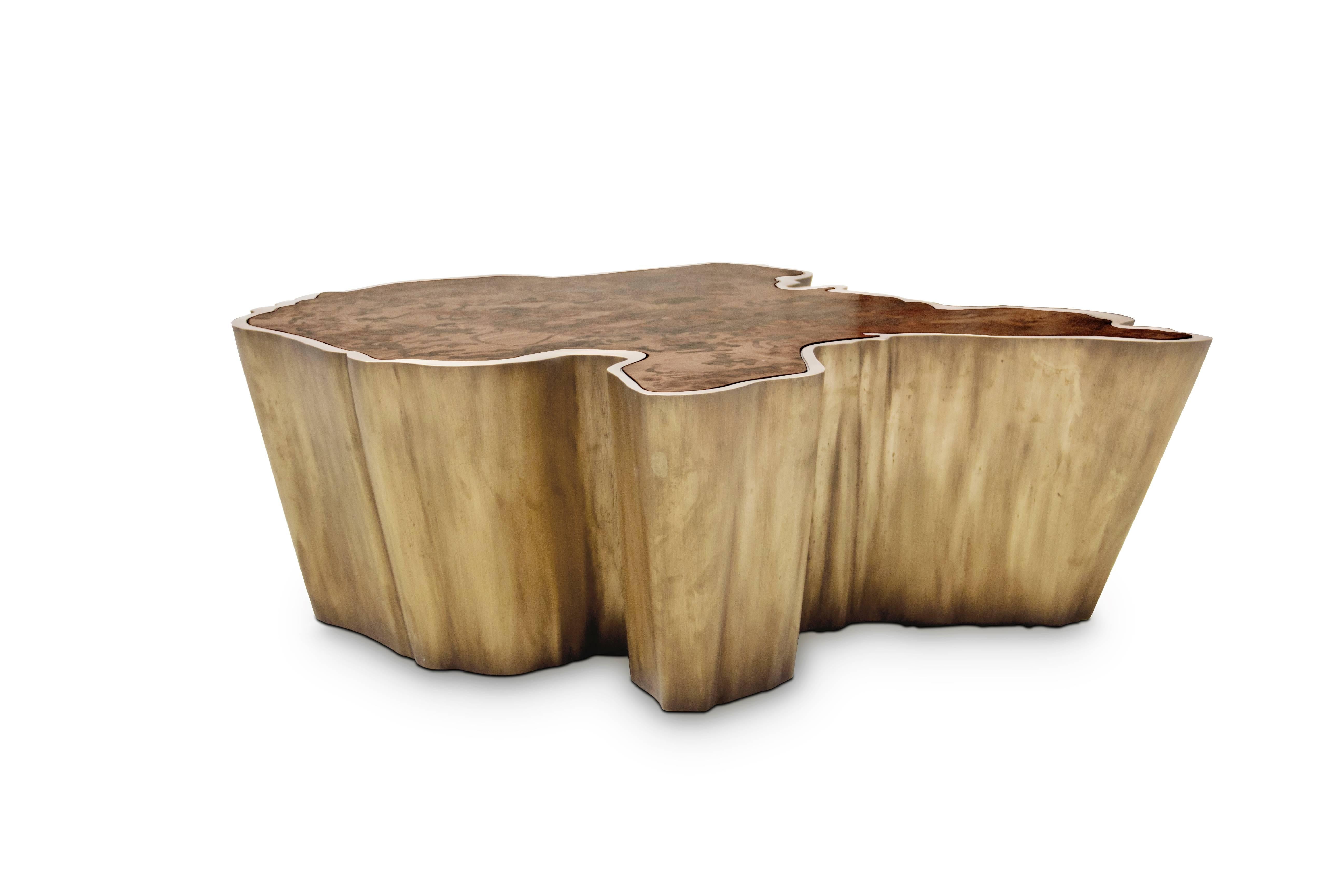 From the movie set 'Fifty Shades of Grey,' this sophisticated organic centre table featured in the penthouse's living rom. The Sequoia table's surface veneer is actually made from walnut and is meant to show the âpassage of the years,â with