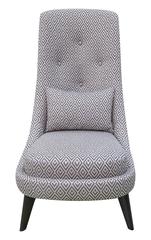 Contemporary black, grey and white geometric pattern Armchair from France