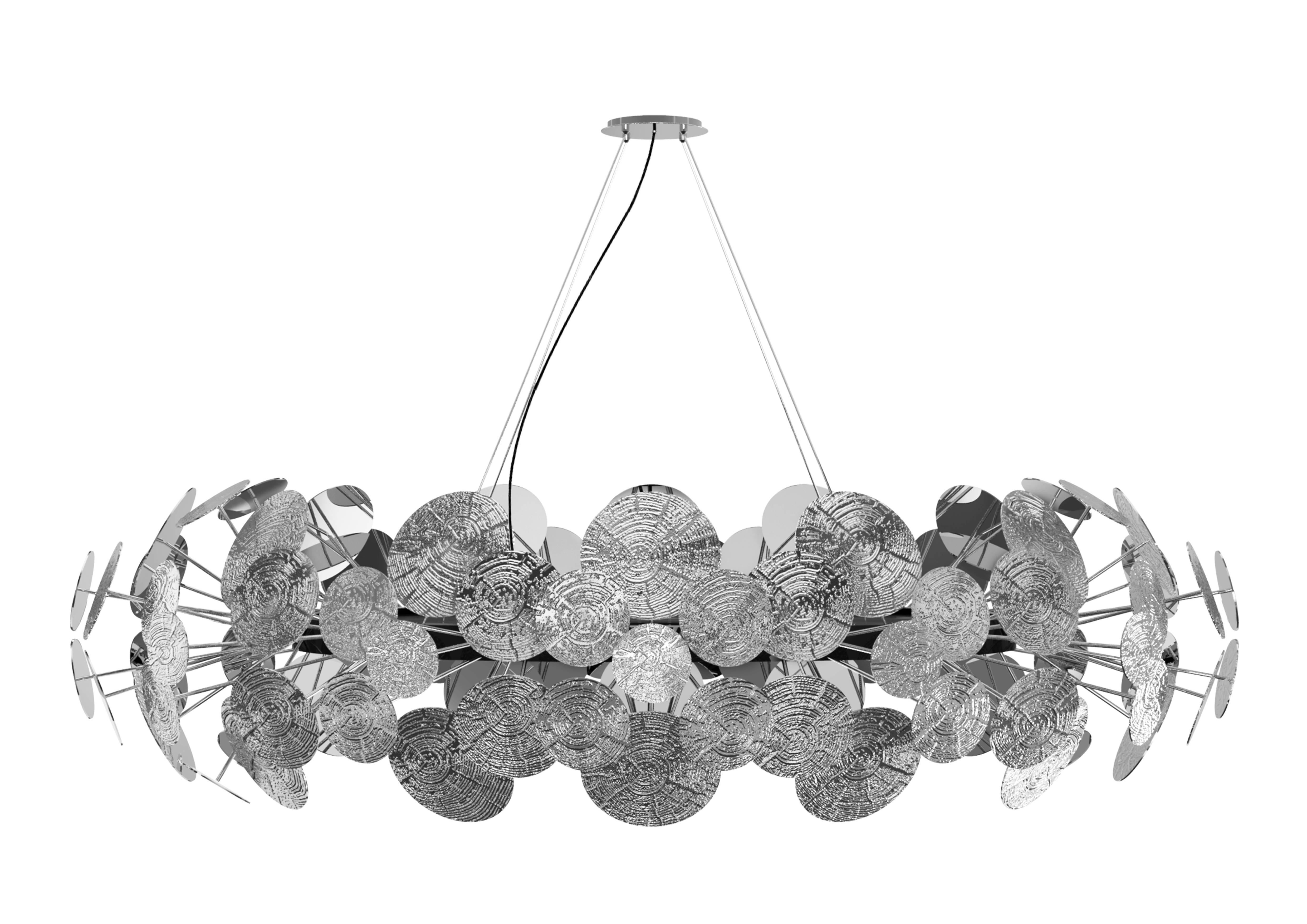Large circular Modern Gold-Plated Newton Chandelier by Boca Do Lobo from Europe For Sale 1