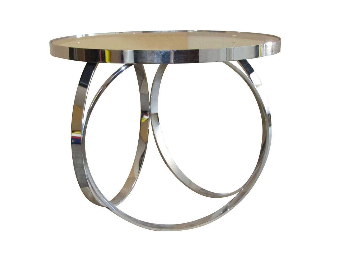 Contemporary Italian modern Ottoline Brass lacquer Side or Small Dining Table by Dom Edizioni For Sale