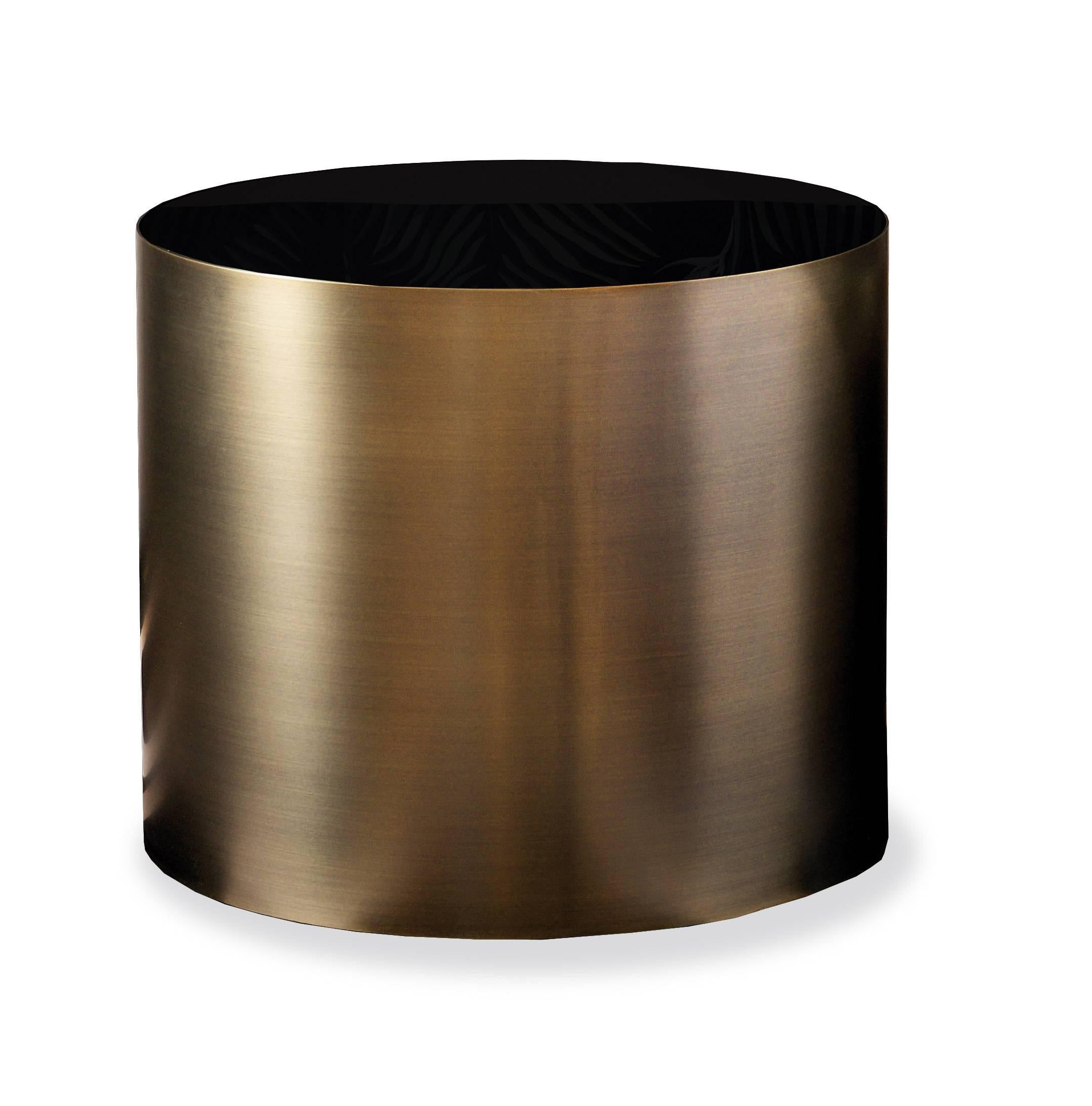 Modern Italian modern Dom Edizioni Metal and marble round Sasha Coffee and side Tables For Sale