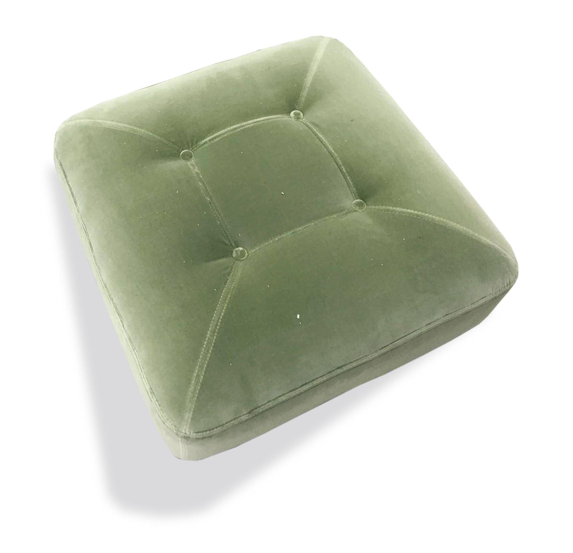 Contemporary Italian Modern Maxence Small Armchair and Pouf Ottoman by Dom Edizioni For Sale
