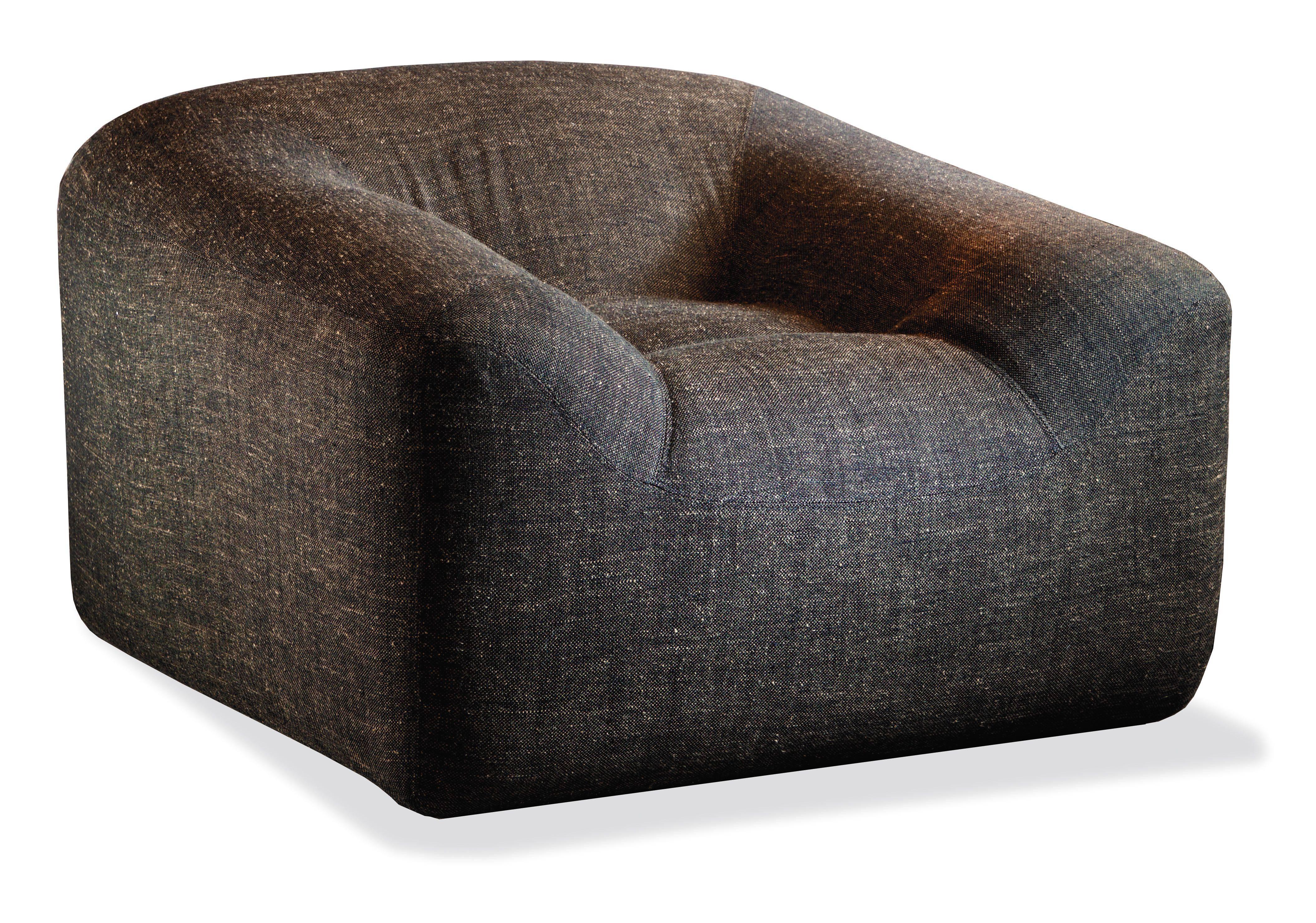 Italian Modern Maxence Small Armchair and Pouf Ottoman by Dom Edizioni For Sale 1