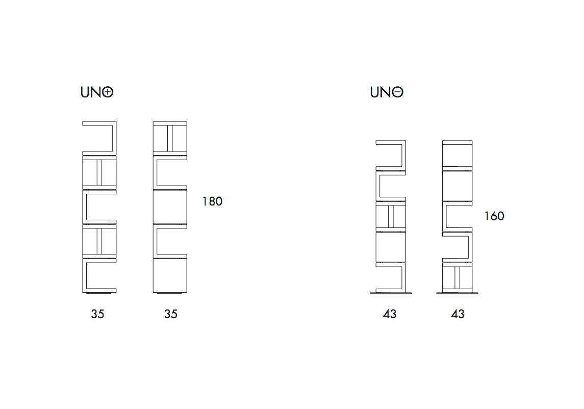 Italian Modern Square Open-Sided Uno Modular Wood Bookshelf For Sale 1