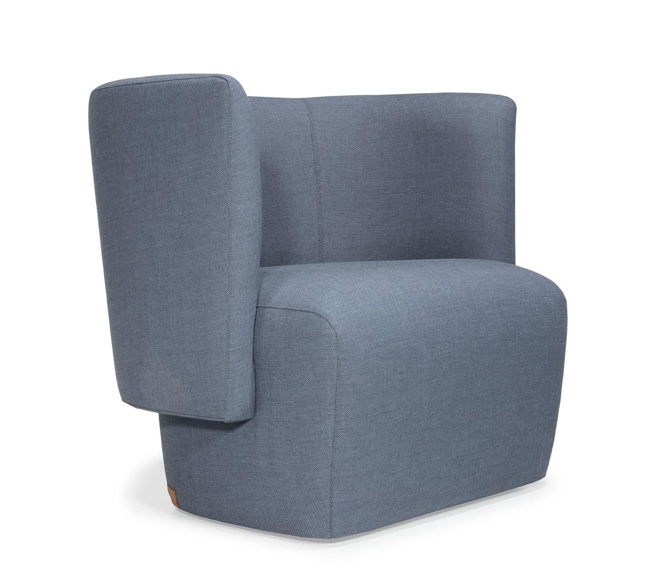 Pair of European Modern Fabric Armchairs for Modular Configurations For Sale 3