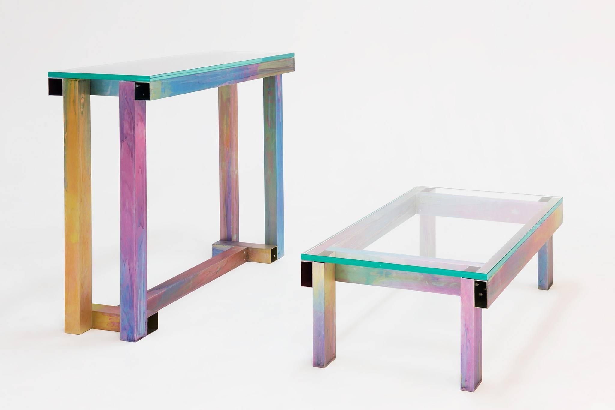 Contemporary Couchtisch aus eloxiertem Aluminium von Fredrik Paulsen (Postmoderne) im Angebot