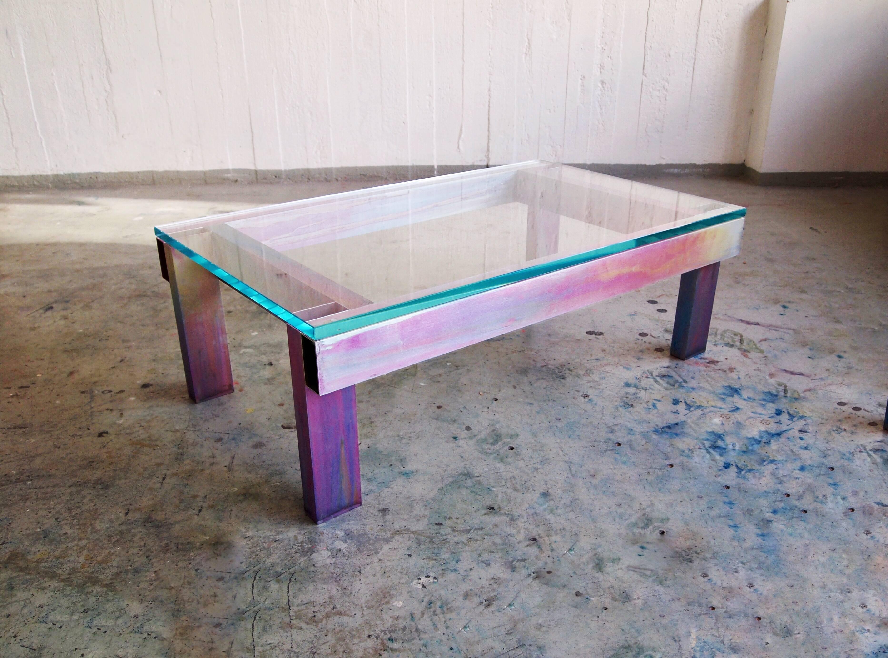 Post-Modern Contemporary Anodized Aluminium Coffee Table by Fredrik Paulsen For Sale