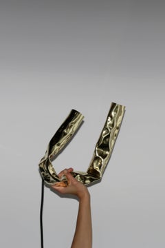 Contemporary Wall Lamp and Vase by Soft Baroque, Crushed Brass