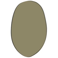 Contemporary Seeing Glass Off Round Wall Mirror 1100, Bronze, by Sabine Marcelis