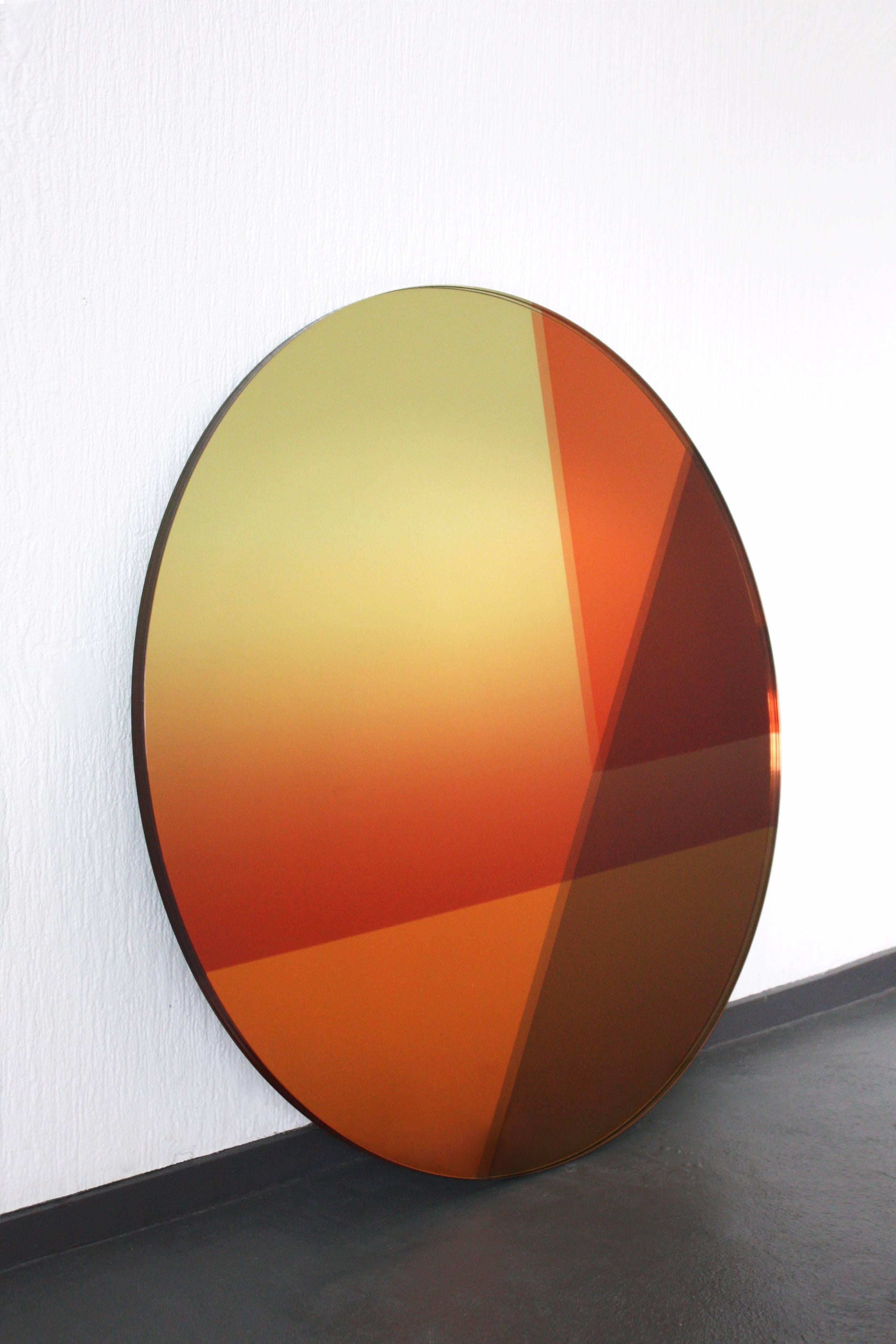 Contemporary Seeing Glass Big Round Wall Mirror 130, Kobalt, von Sabine Marcelis im Angebot 3