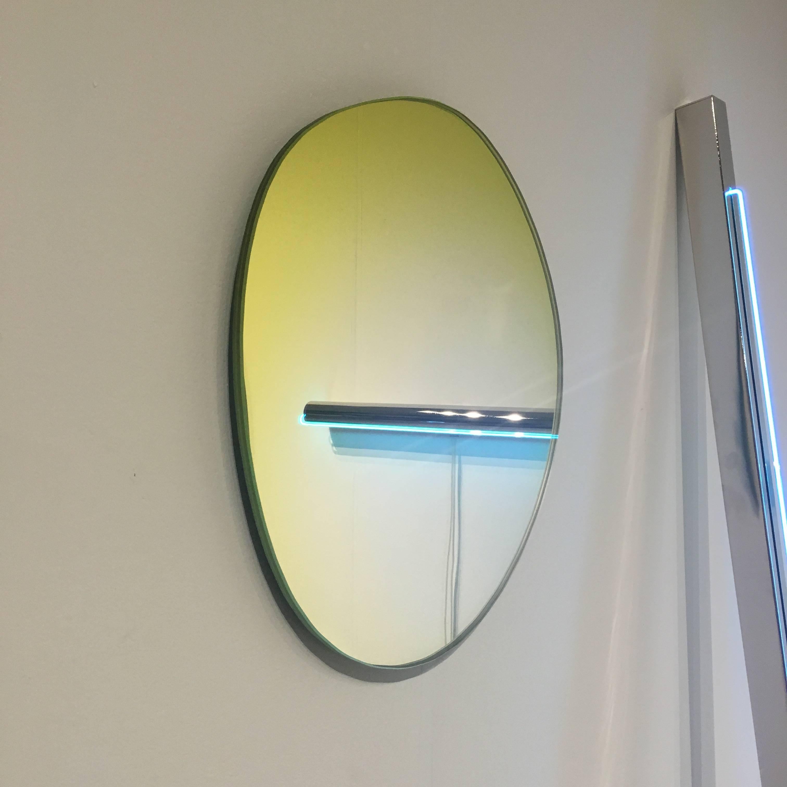 Modern Contemporary Yellow Mirror, Off Round Hue #1 by Sabine Marcelis For Sale