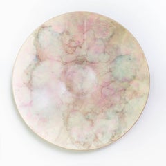 Centre de table en cuir de Kueng Caputo, Melon/Poinçon