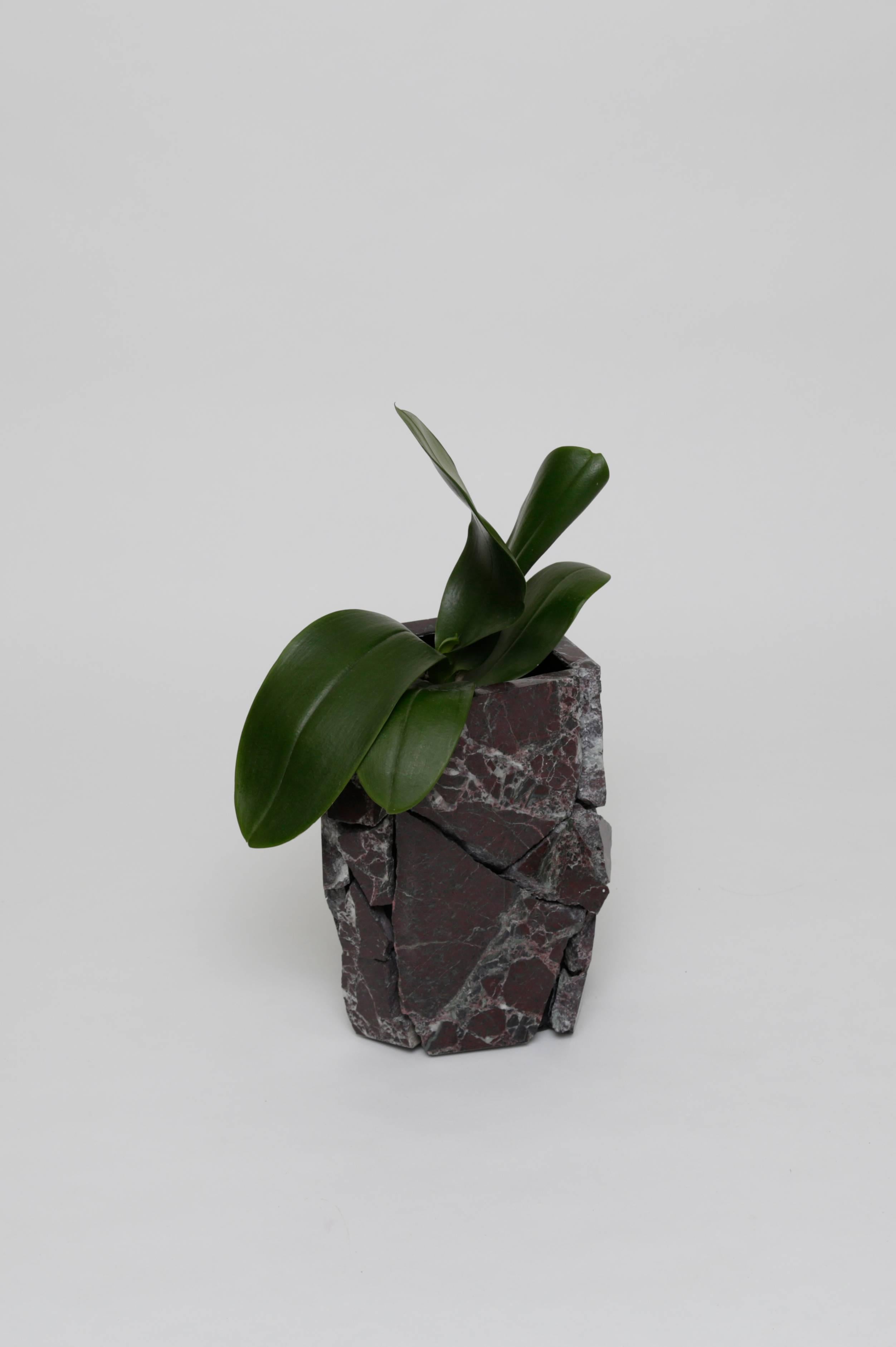 Modern Crushed Marble Vase from the Corporate Marble series by Soft Baroque