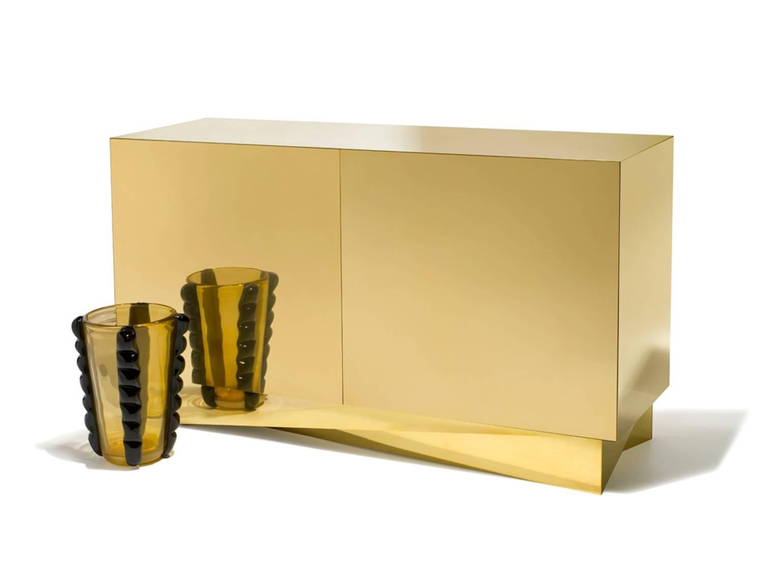 Contemporary Charles Burnand Brass Cabinet, Edition Two of Eight