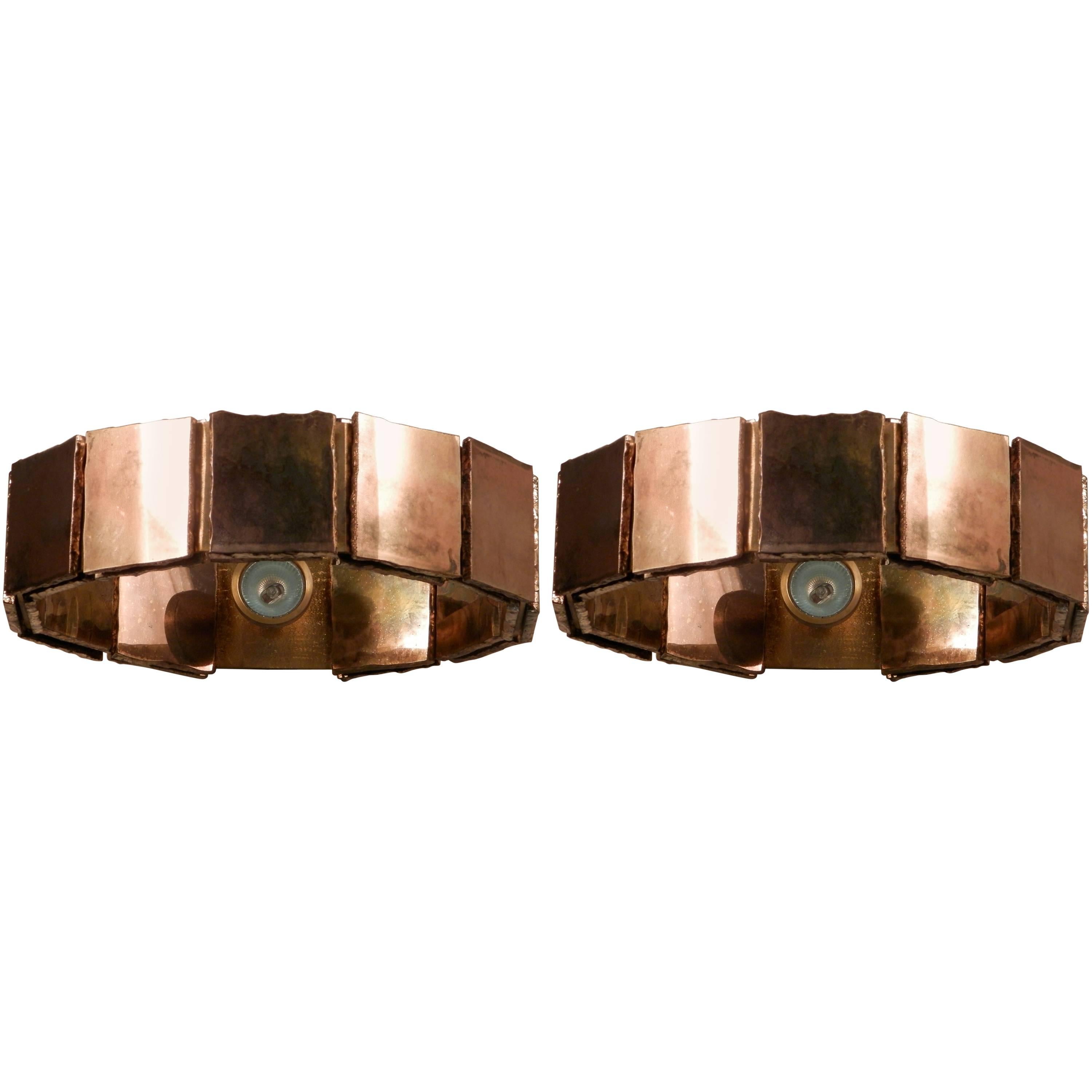 Pair of Ring Wall Lights by Sabrina Landini For Sale
