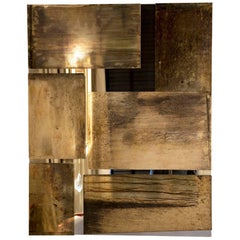 Hand Silvered Mirror with Bronze, Copper, Gold and Silver Made in Italy
