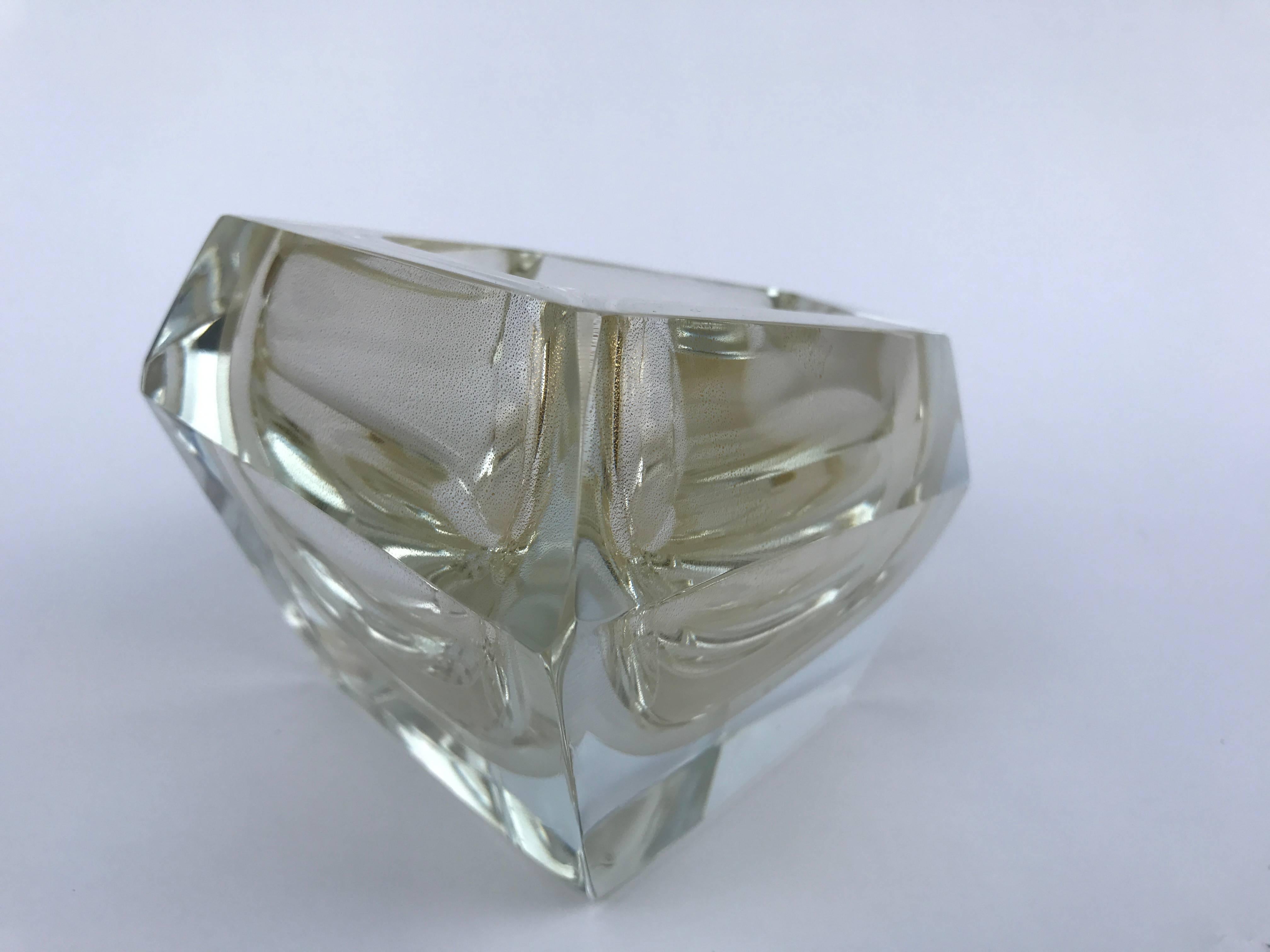 Murano Gold Bubble Vase by Formia In Excellent Condition In London, GB