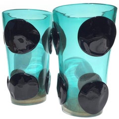 Pair of Murano Glass Vases by Pino Signoretto