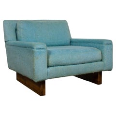 Mid Century Modern Club Lounge Chair With Sled Base Flair Division for Bernhardt
