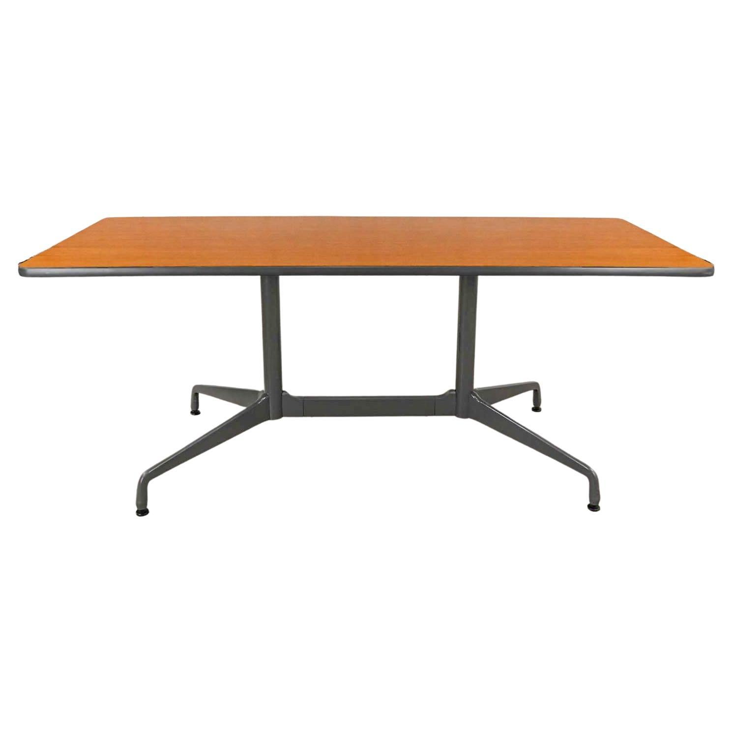 MCM Eames for Herman Miller Segmented Taupe Base Table Rectangular Top