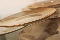 Dorothy C. Thorpe Gold Fleck Luncheon Cocktail Plates