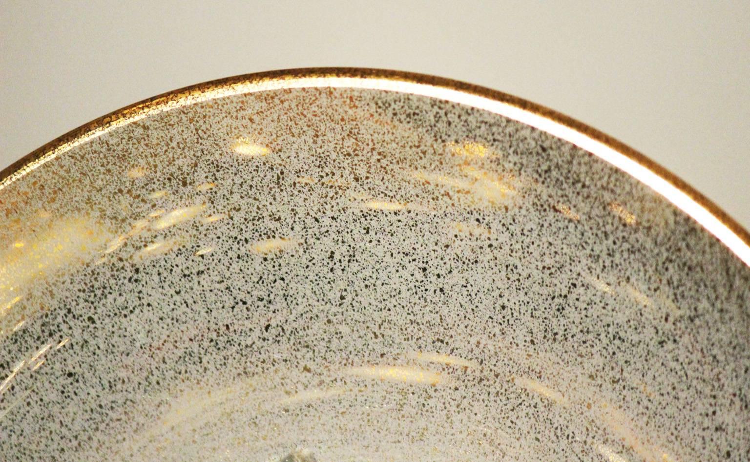 American Dorothy C. Thorpe Gold Fleck Luncheon Cocktail Plates