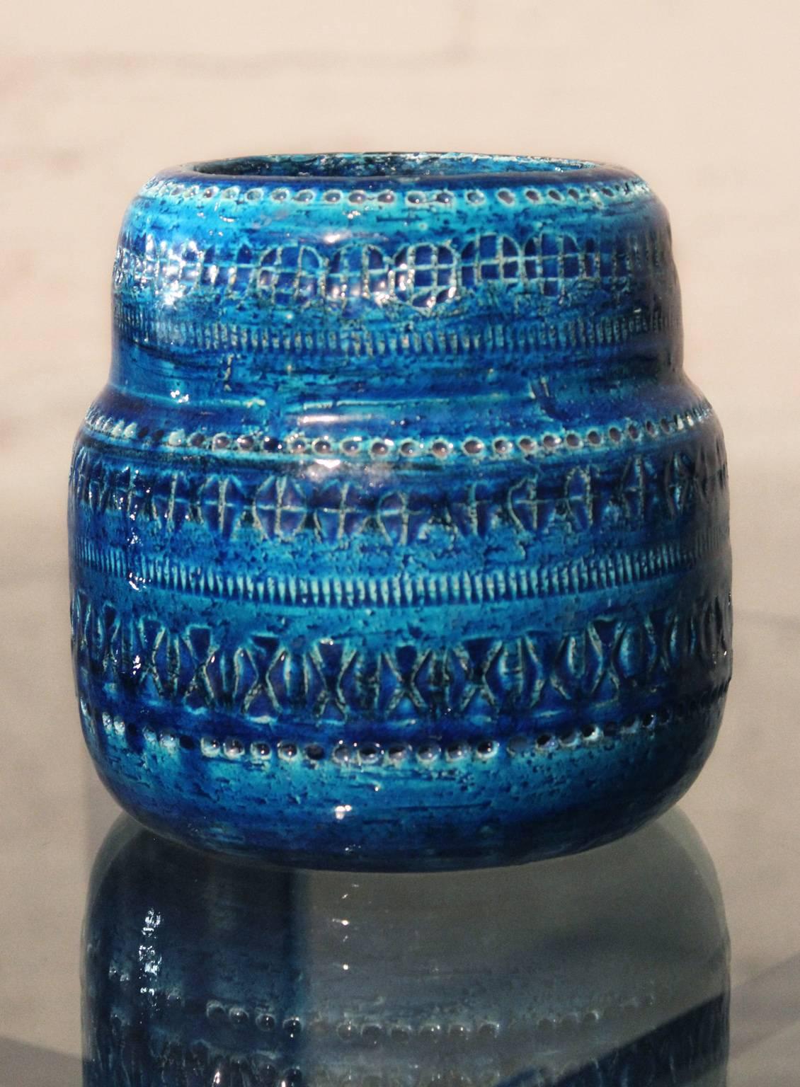 Mid-Century Modern Rosenthal Netter Bitossi Pottery Owl Pillar Candle Holder by Raymor