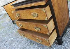 Century Furniture Chin Hua Style Nightstands, Ebonized Maple and Burl Ash