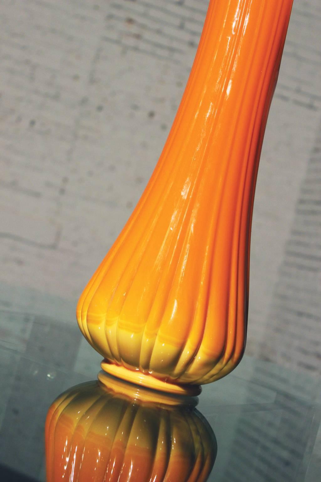 Art Glass Monumental Orange Stretch Vase
