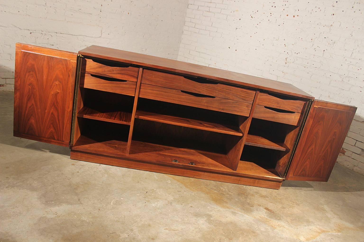Veneer Honduran Rosewood Bookmatched Cabinet by Jack Cartwright for Founders Furniture