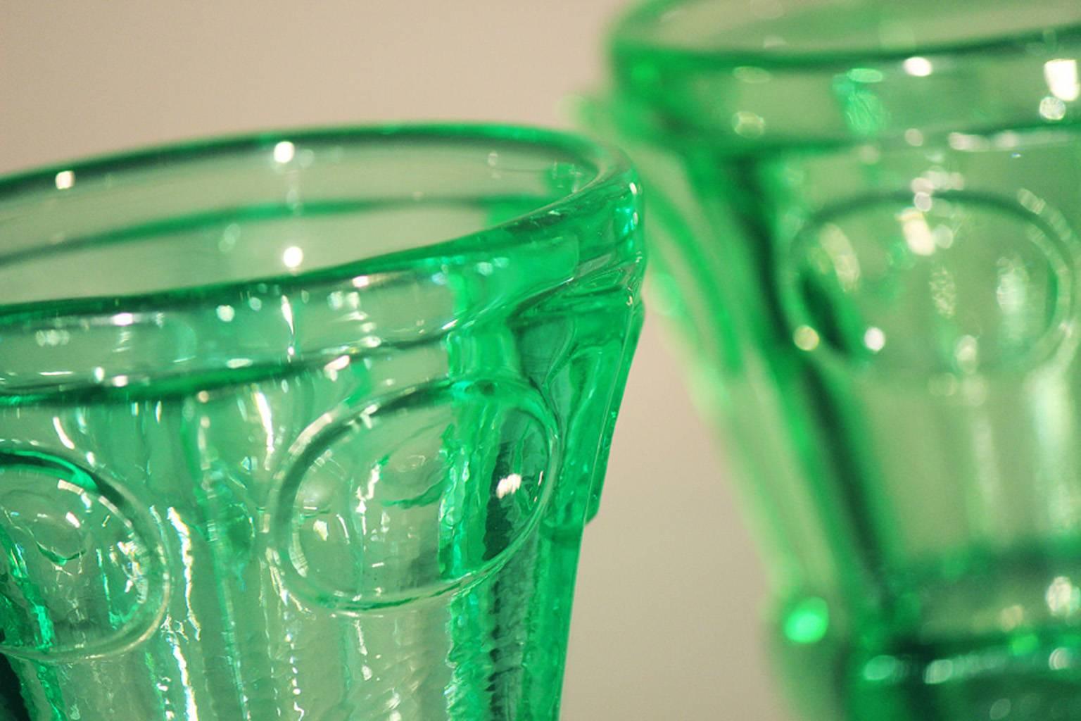 vaseline glass goblets