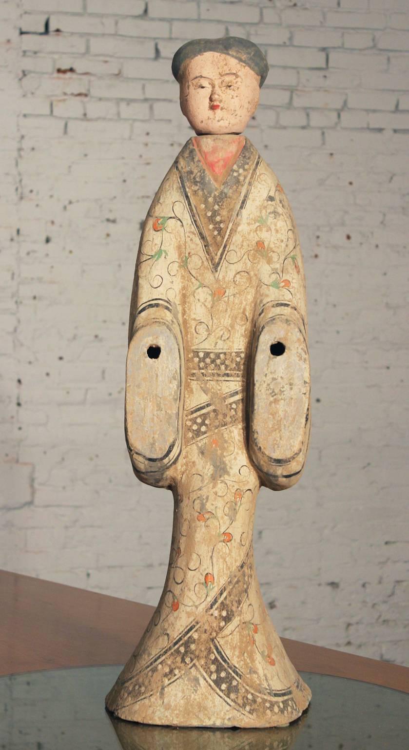 Early 20th Century Han Style Female Tomb or Funerary Pottery Figure 4
