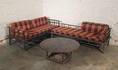 Old Hickory Style Sofa, Chaise and Coffee Table Set