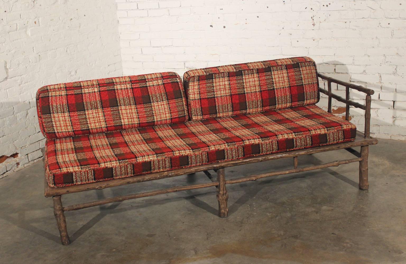American Old Hickory Style Sofa, Chaise and Coffee Table Set