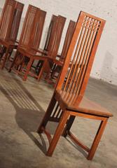 Vintage Mackintosh Style High Back Teak Dining Chairs