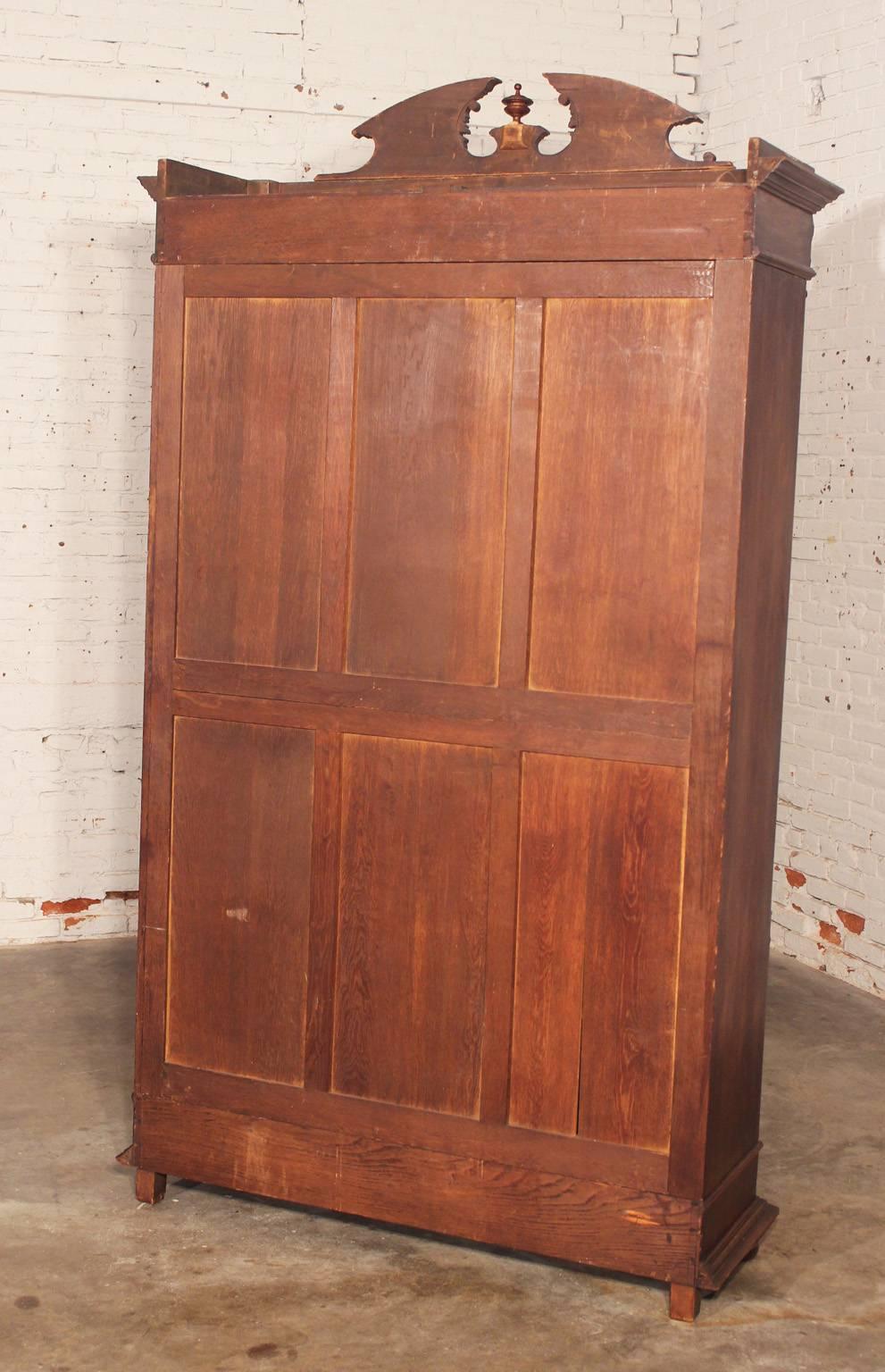 Antique Eastlake Victorian Walnut Bookcase Display Case 3