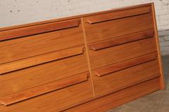 Danish Mid-Century Modern Teak Double Dresser Chest of Drawers