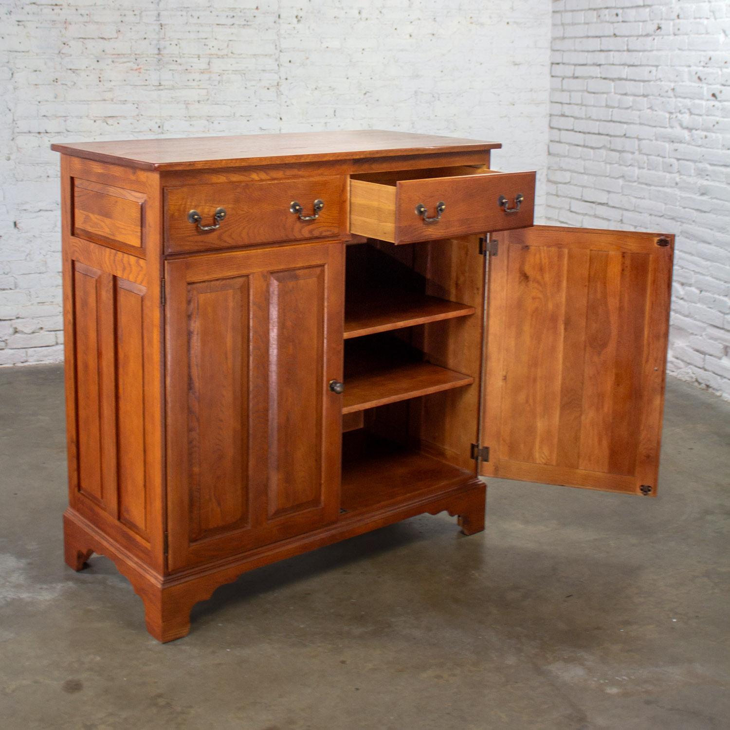 American Georgian Style Oak Sideboard Chestnut Creek 100 Yr Anniversary Edition by Keller For Sale
