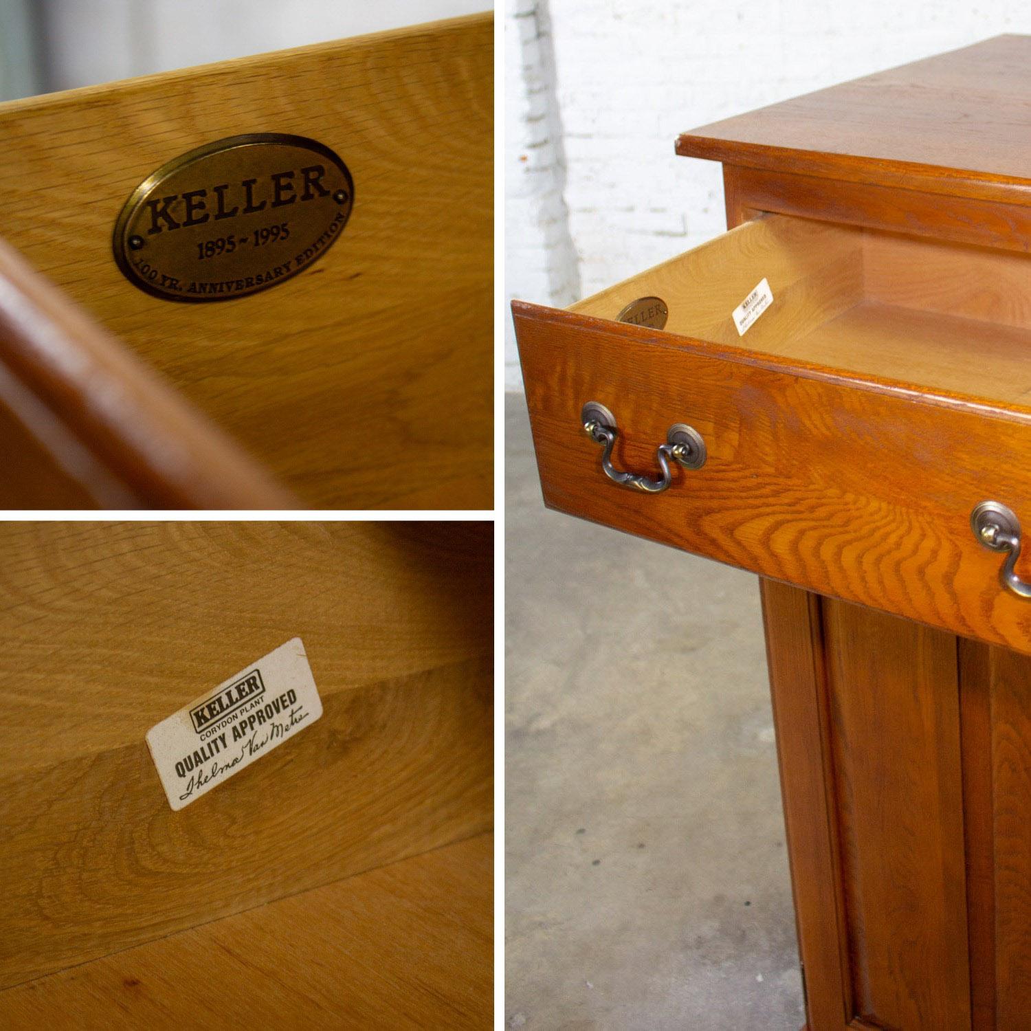 Georgian Style Oak Sideboard Chestnut Creek 100 Yr Anniversary Edition by Keller For Sale 8
