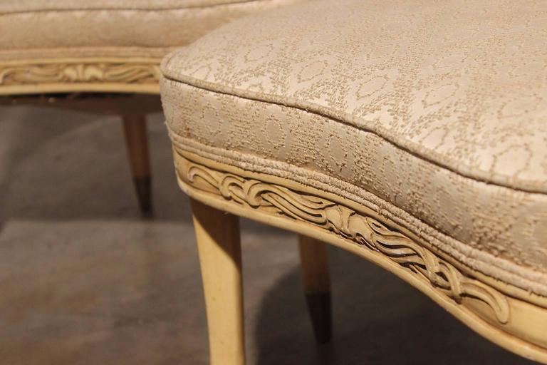 Vintage Hollywood Regency OneArmed Chairs by Prince Howard Furniture