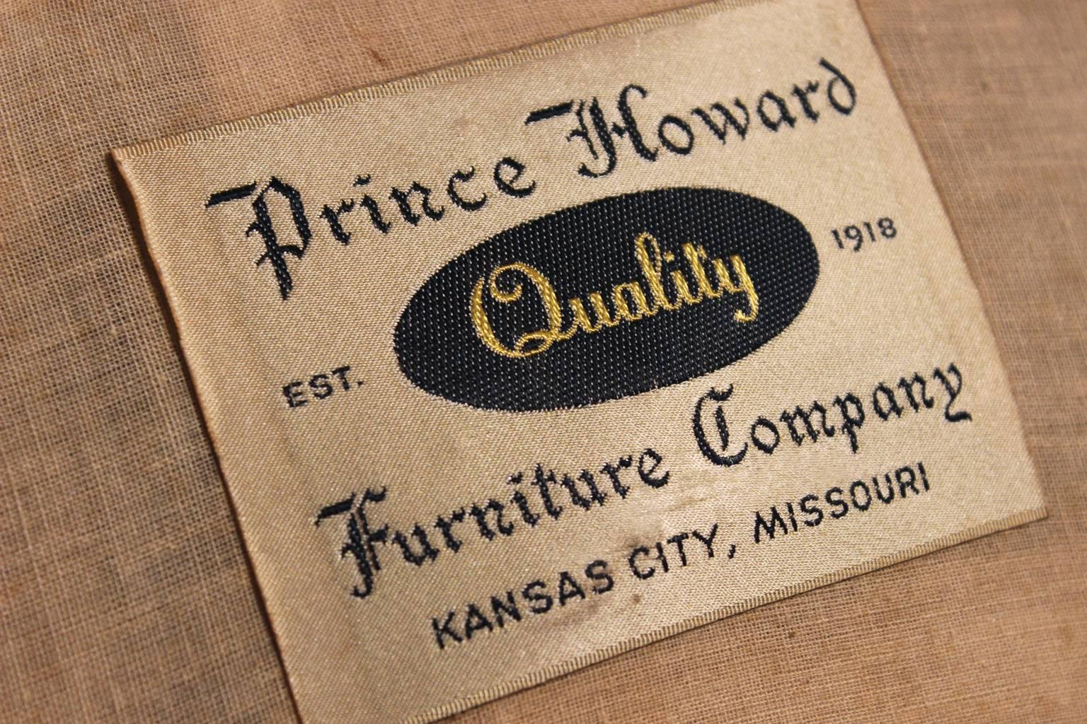 Fabric Vintage Hollywood Regency One-Armed Chairs by Prince Howard Furniture of KC, Mo