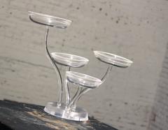 Vintage Four-Part Lucite Display Stand or Candy Dish