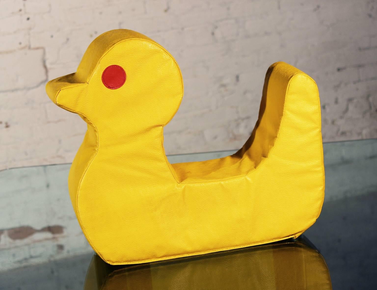 20th Century Mid-Century Pop Art Large Yellow Duck Cushion Pillow