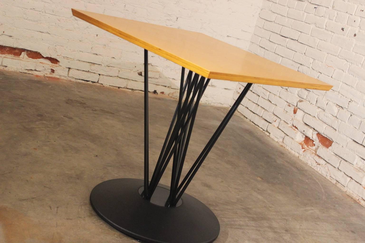 Metal Marquette Single Pedestal Table by Leland International