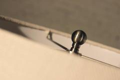 Mid-Century Modern Taupe Gray Ceramic Hourglass Shaped Lamp