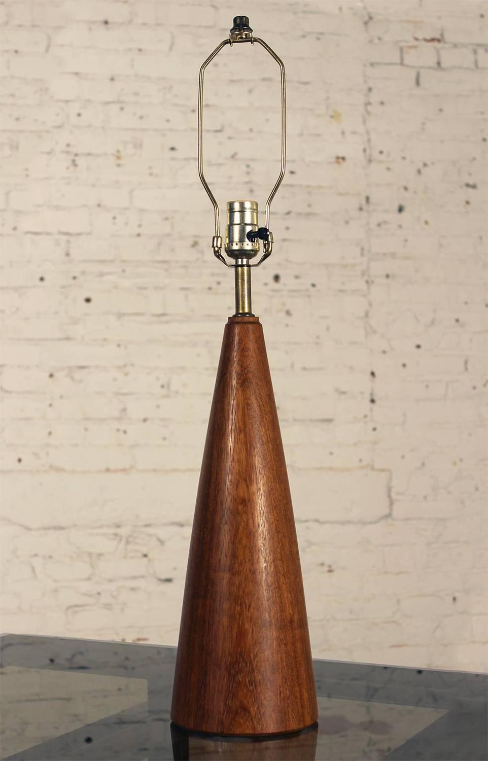 vintage teak lamp